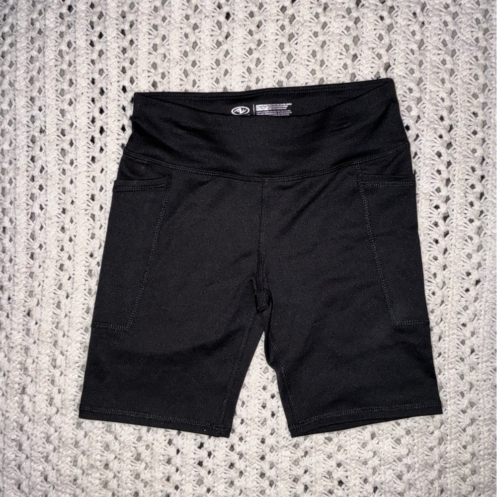 Athletic Works Black Athletic Shorts with Elastic Waistband